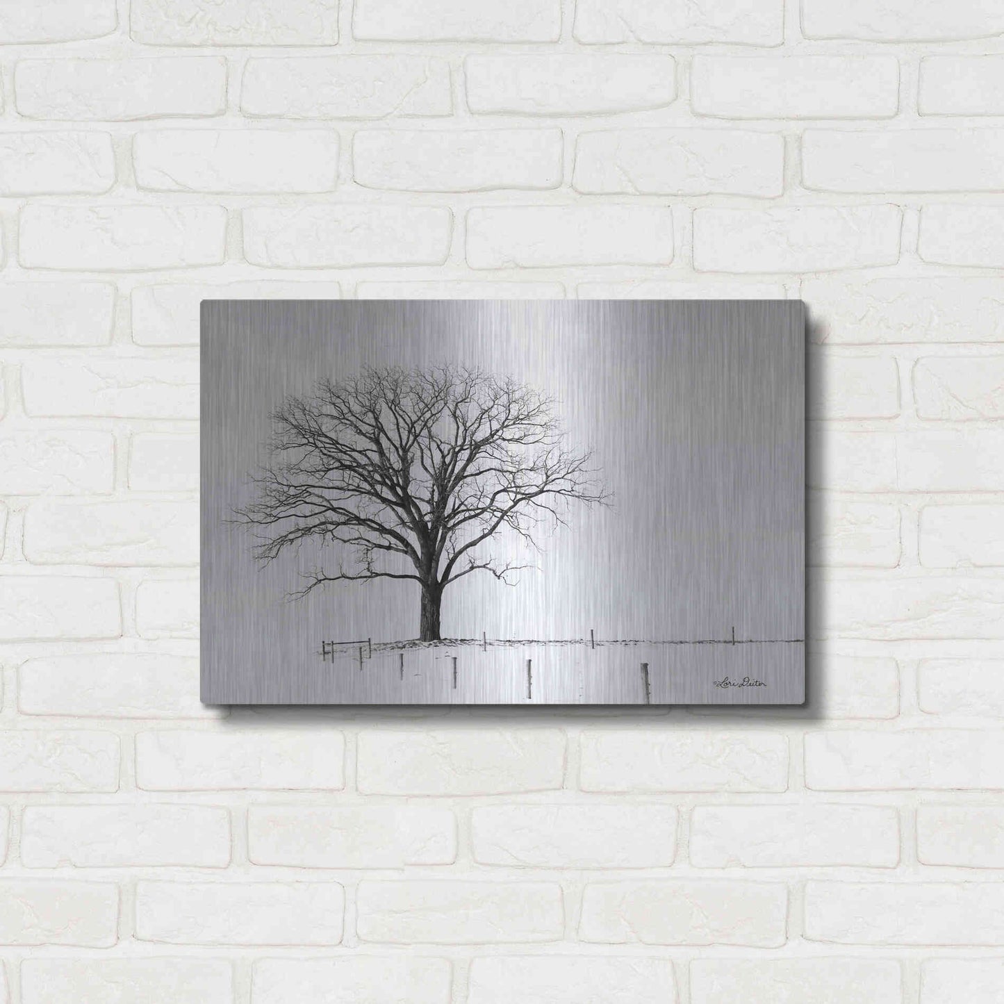Luxe Metal Art 'Bare' by Lori Deiter, Metal Wall Art,24x16
