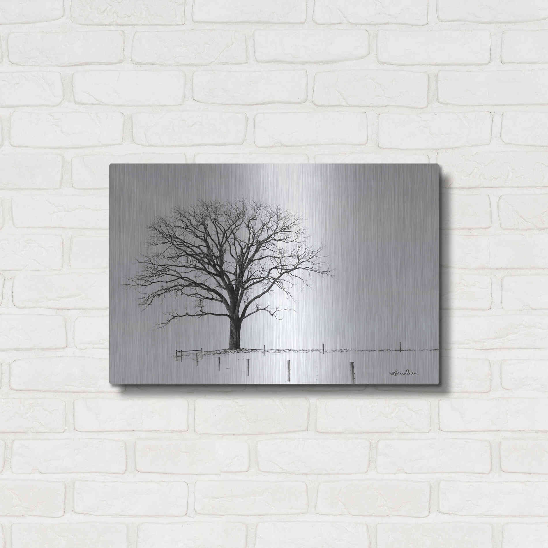 Luxe Metal Art 'Bare' by Lori Deiter, Metal Wall Art,24x16