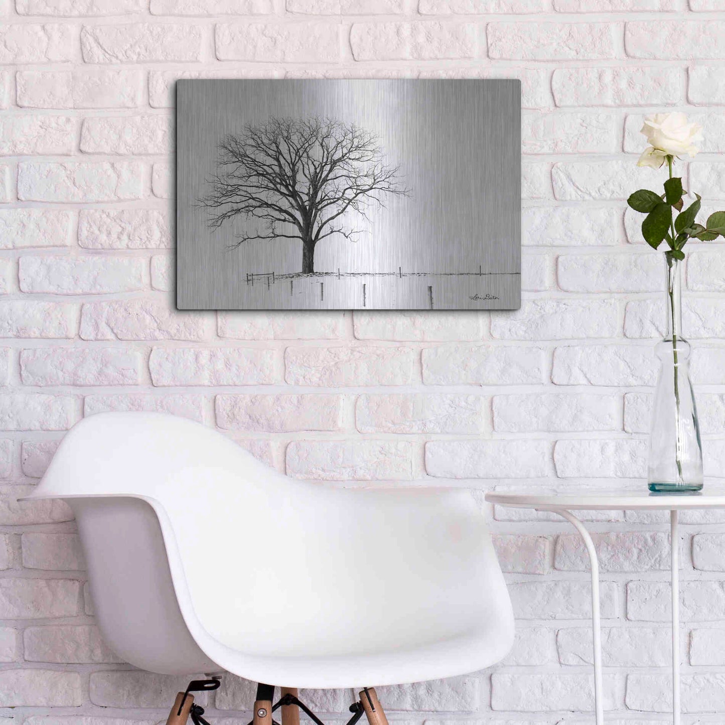 Luxe Metal Art 'Bare' by Lori Deiter, Metal Wall Art,24x16