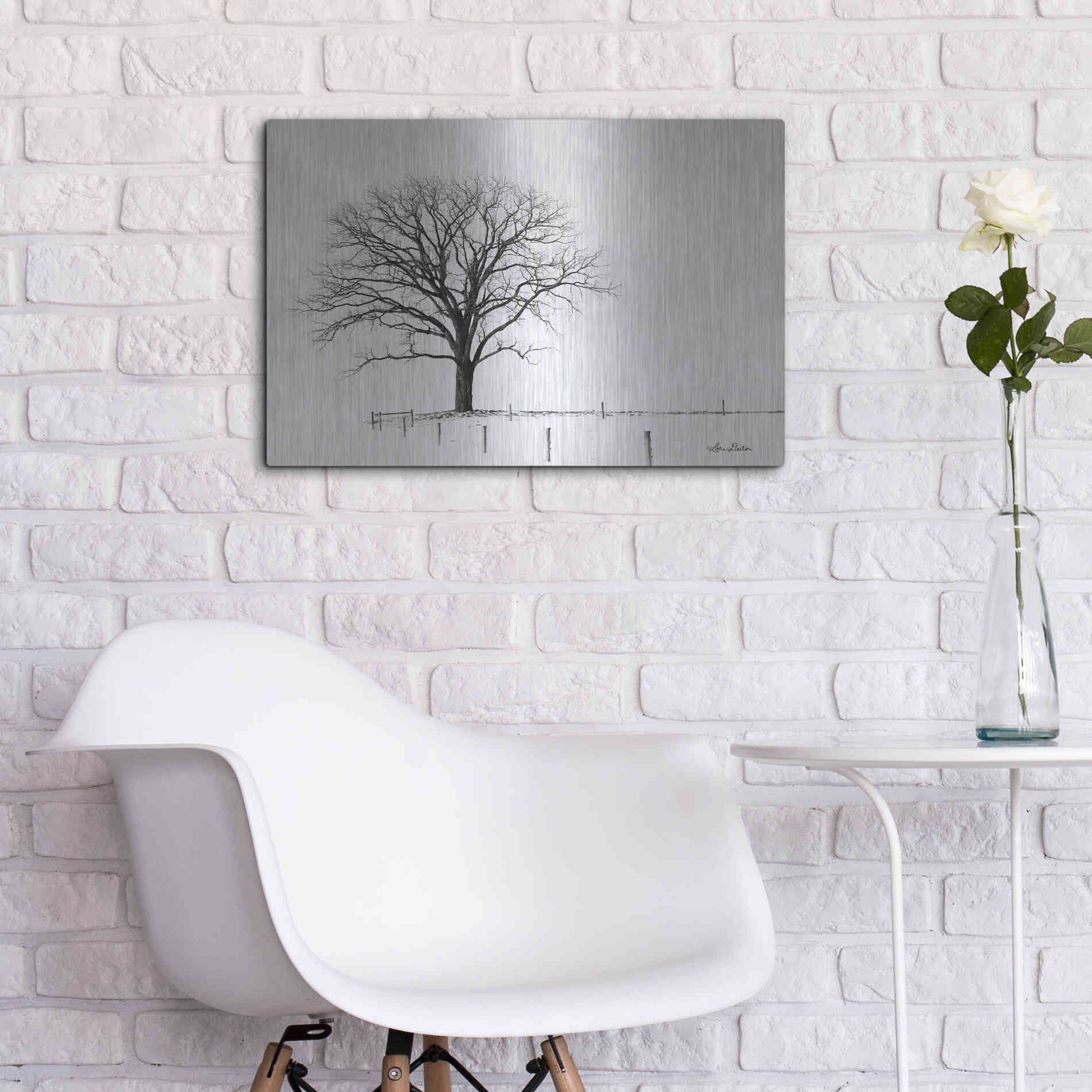 Luxe Metal Art 'Bare' by Lori Deiter, Metal Wall Art,24x16