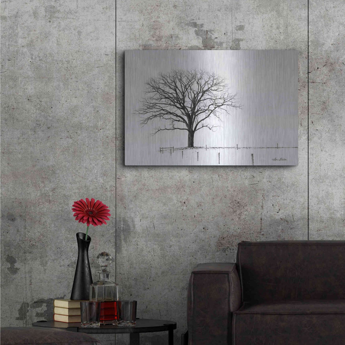 Luxe Metal Art 'Bare' by Lori Deiter, Metal Wall Art,36x24