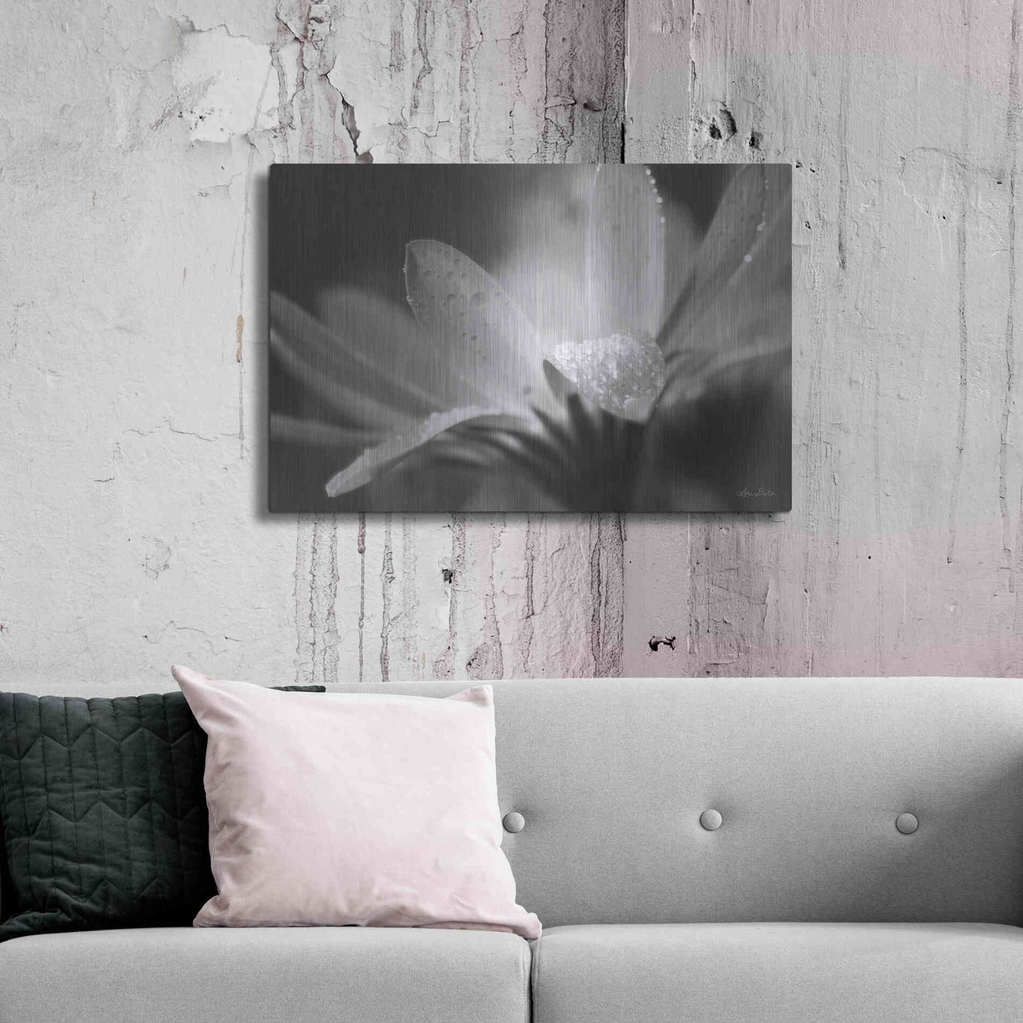 Luxe Metal Art 'Daisy' by Lori Deiter, Metal Wall Art,36x24