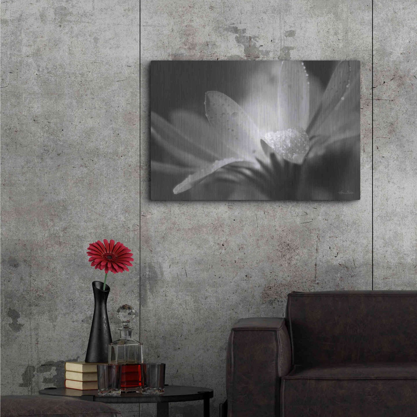 Luxe Metal Art 'Daisy' by Lori Deiter, Metal Wall Art,36x24