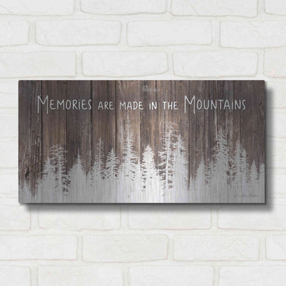 Luxe Metal Art 'Mountain Memories' by Lori Deiter, Metal Wall Art,24x12