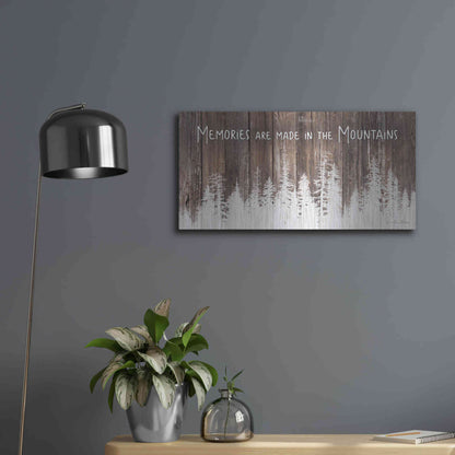 Luxe Metal Art 'Mountain Memories' by Lori Deiter, Metal Wall Art,24x12