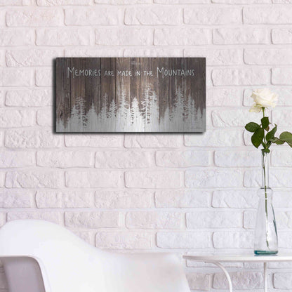 Luxe Metal Art 'Mountain Memories' by Lori Deiter, Metal Wall Art,24x12