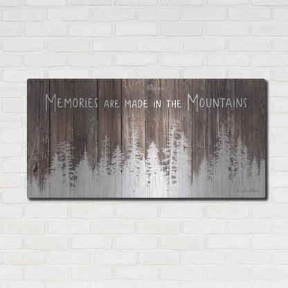Luxe Metal Art 'Mountain Memories' by Lori Deiter, Metal Wall Art,48x24