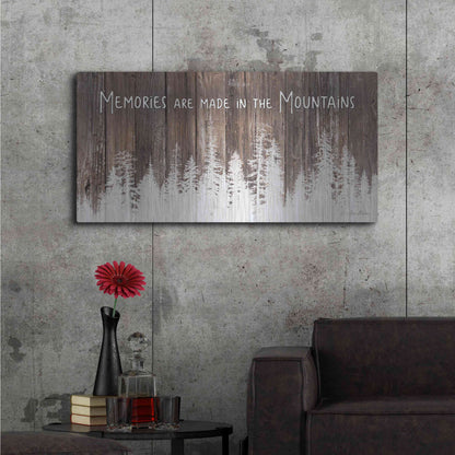 Luxe Metal Art 'Mountain Memories' by Lori Deiter, Metal Wall Art,48x24