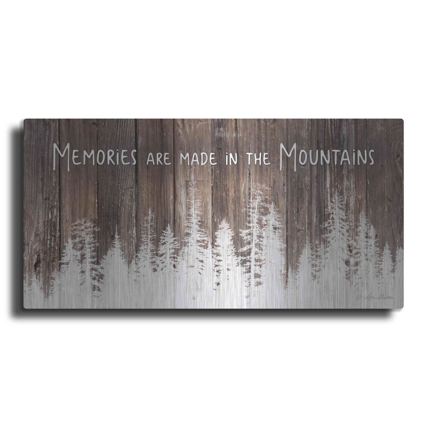 Luxe Metal Art 'Mountain Memories' by Lori Deiter, Metal Wall Art