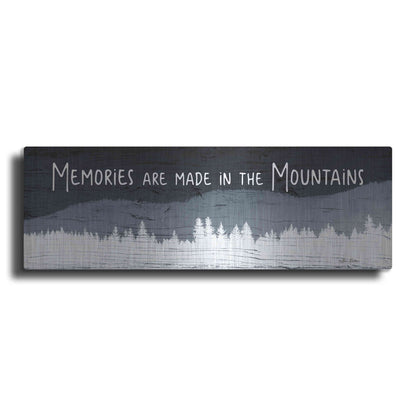 Luxe Metal Art 'Memories are Made in the Mountains' by Lori Deiter, Metal Wall Art