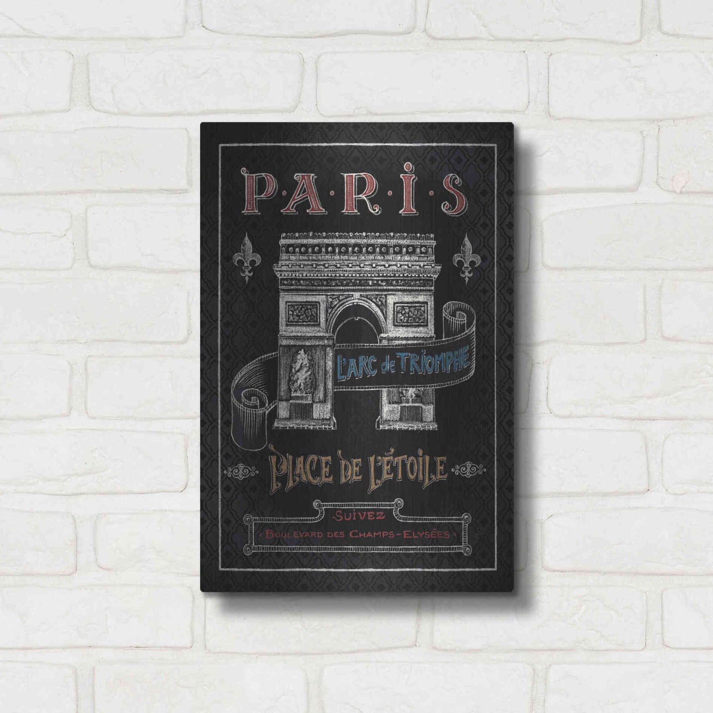 Luxe Metal Art 'Travel to Paris II' by Daphne Brissonet, Metal Wall Art,12x16