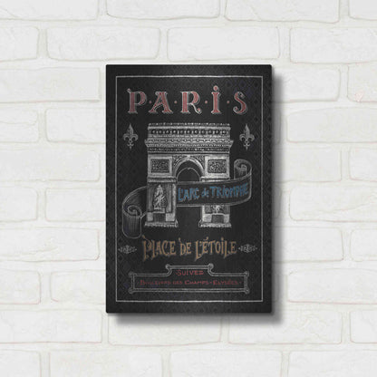 Luxe Metal Art 'Travel to Paris II' by Daphne Brissonet, Metal Wall Art,12x16