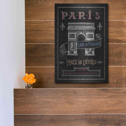 Luxe Metal Art 'Travel to Paris II' by Daphne Brissonet, Metal Wall Art,12x16