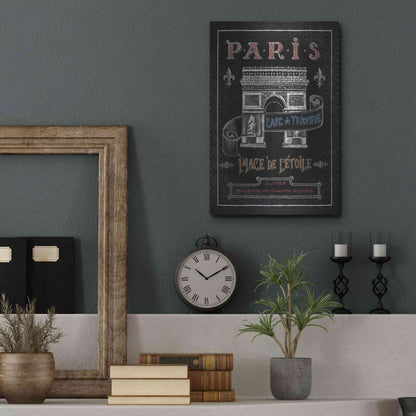 Luxe Metal Art 'Travel to Paris II' by Daphne Brissonet, Metal Wall Art,12x16