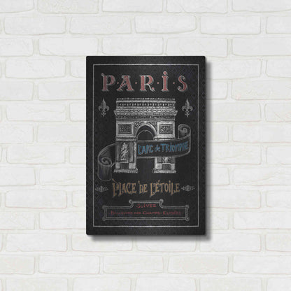 Luxe Metal Art 'Travel to Paris II' by Daphne Brissonet, Metal Wall Art,16x24