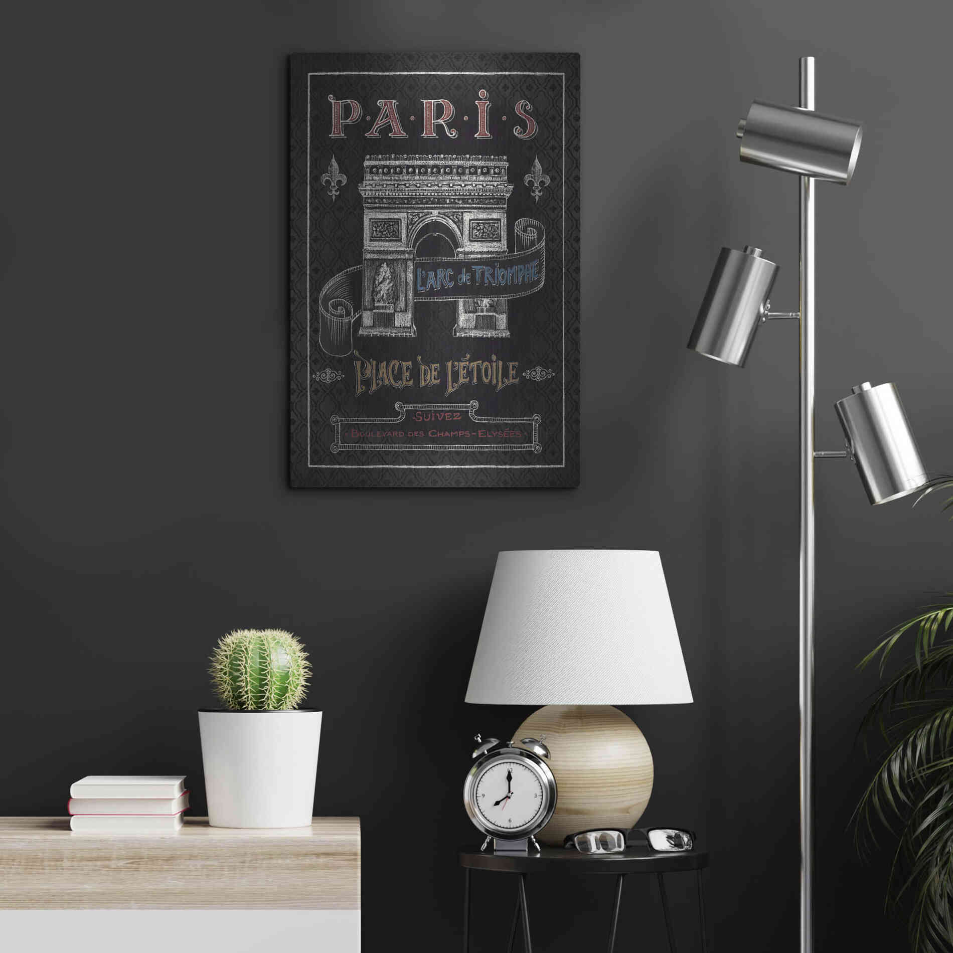 Luxe Metal Art 'Travel to Paris II' by Daphne Brissonet, Metal Wall Art,16x24
