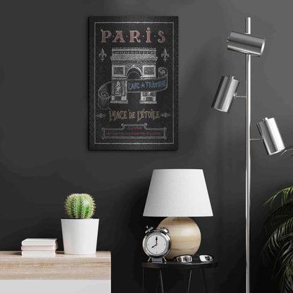 Luxe Metal Art 'Travel to Paris II' by Daphne Brissonet, Metal Wall Art,16x24