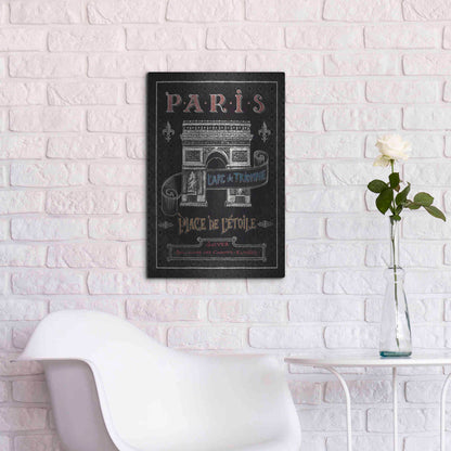 Luxe Metal Art 'Travel to Paris II' by Daphne Brissonet, Metal Wall Art,16x24