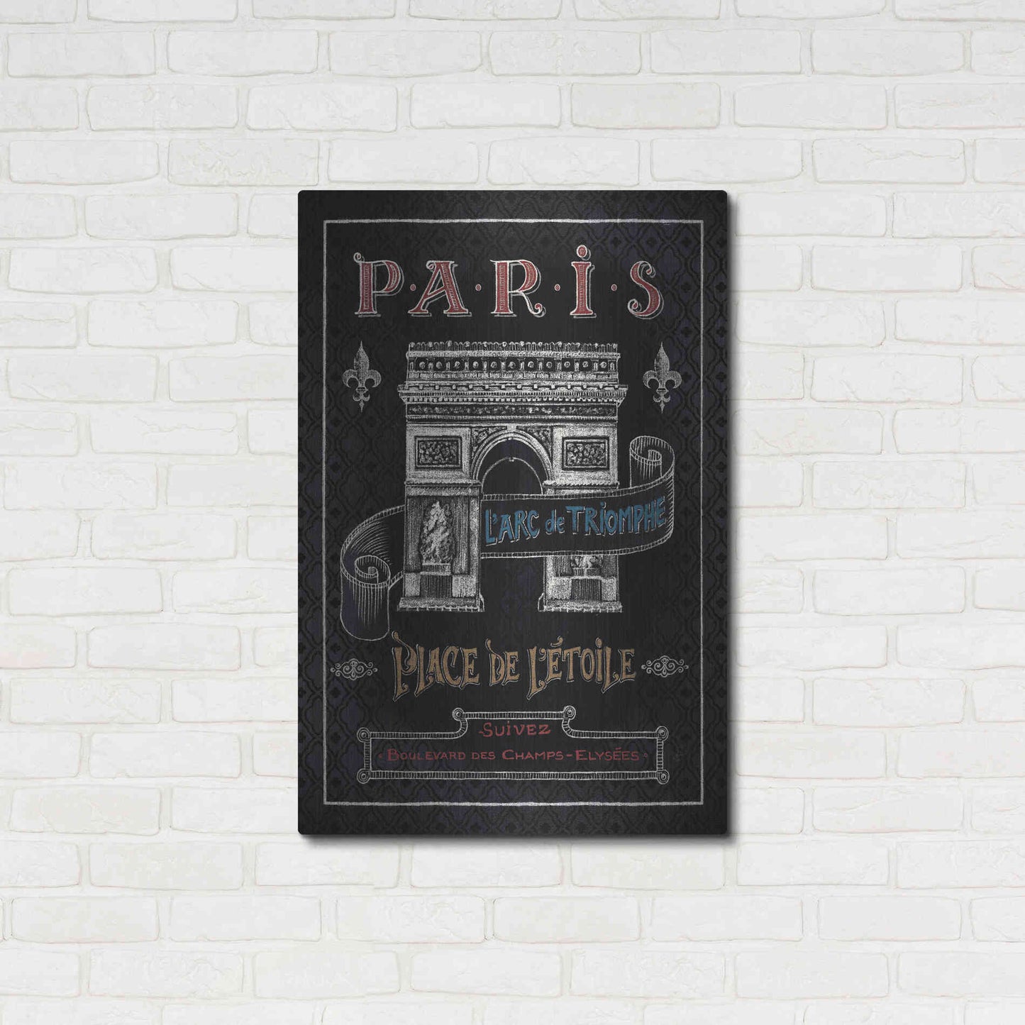 Luxe Metal Art 'Travel to Paris II' by Daphne Brissonet, Metal Wall Art,24x36