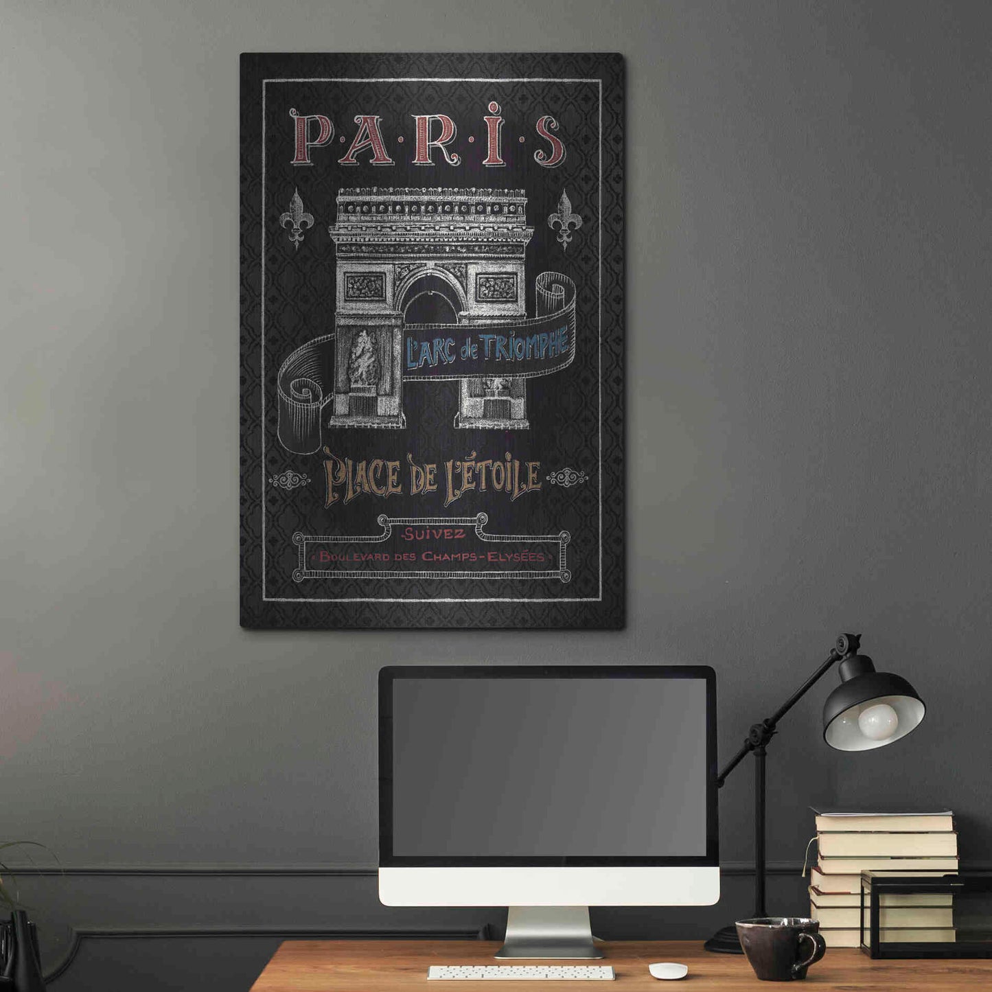 Luxe Metal Art 'Travel to Paris II' by Daphne Brissonet, Metal Wall Art,24x36