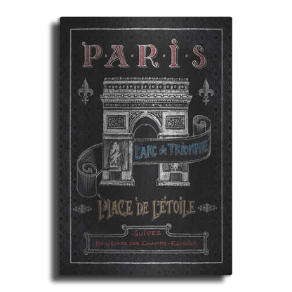 Luxe Metal Art 'Travel to Paris II' by Daphne Brissonet, Metal Wall Art