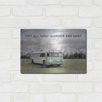 Luxe Metal Art 'Camping in Style' by Lori Deiter, Metal Wall Art,16x12