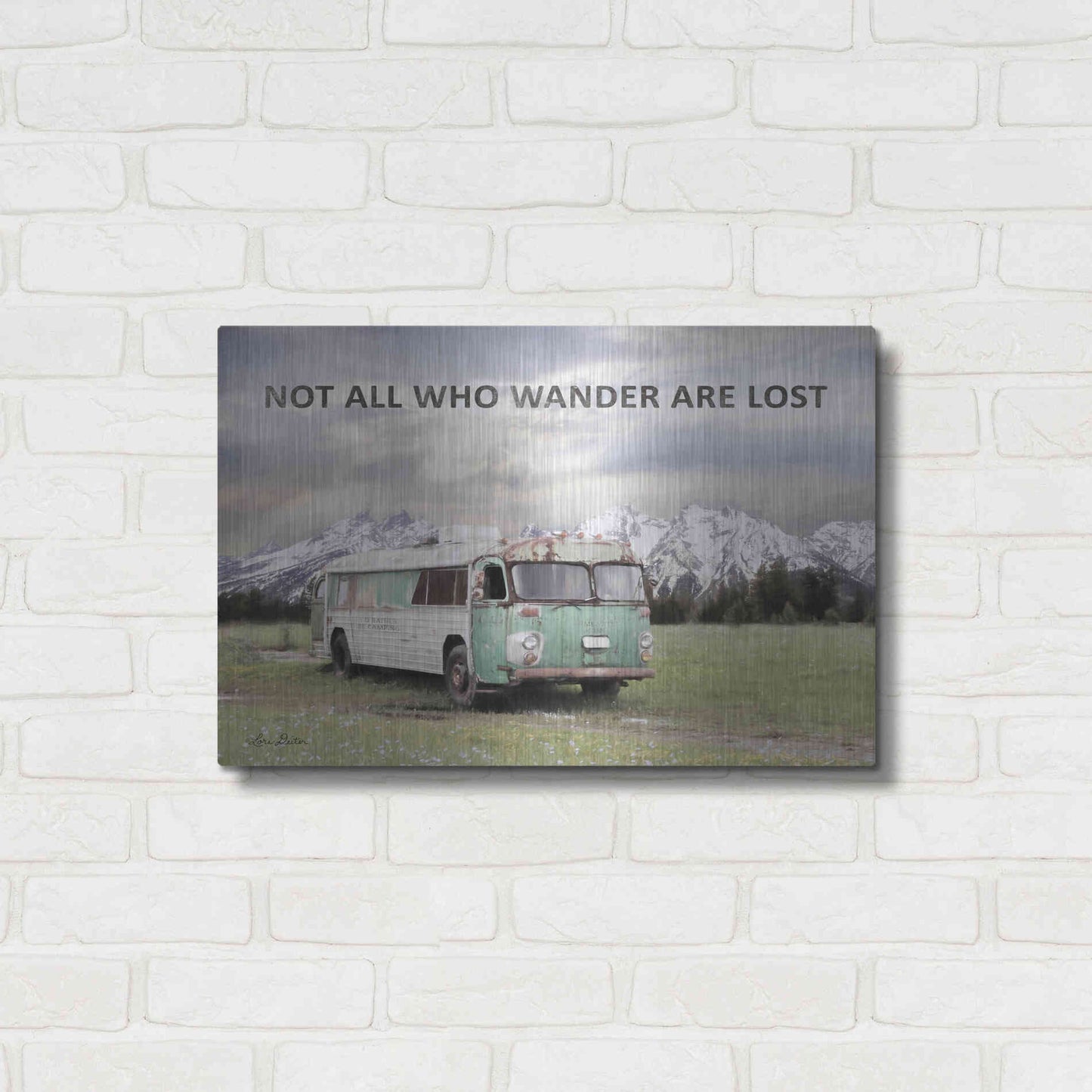 Luxe Metal Art 'Camping in Style' by Lori Deiter, Metal Wall Art,24x16