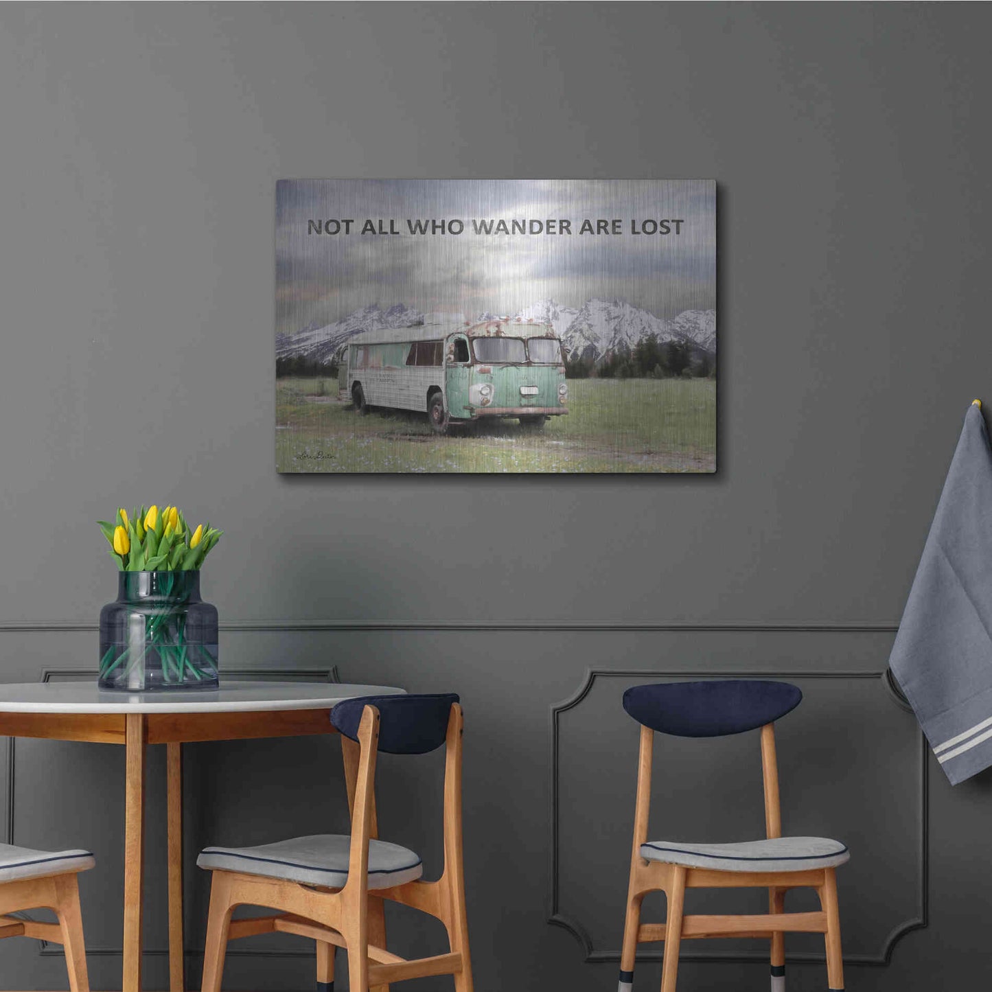 Luxe Metal Art 'Camping in Style' by Lori Deiter, Metal Wall Art,36x24