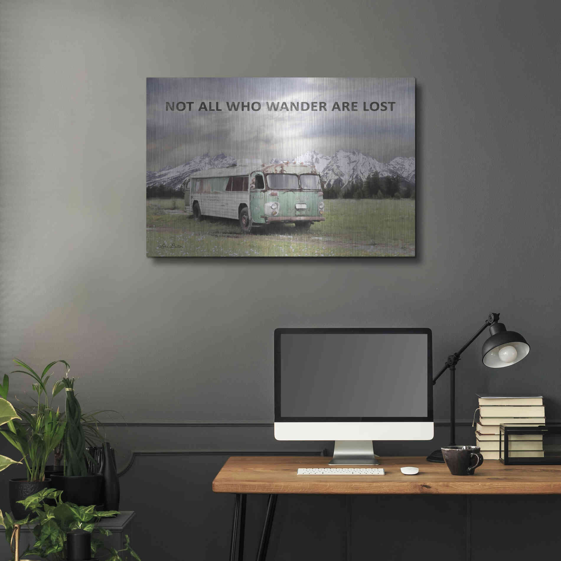 Luxe Metal Art 'Camping in Style' by Lori Deiter, Metal Wall Art,36x24