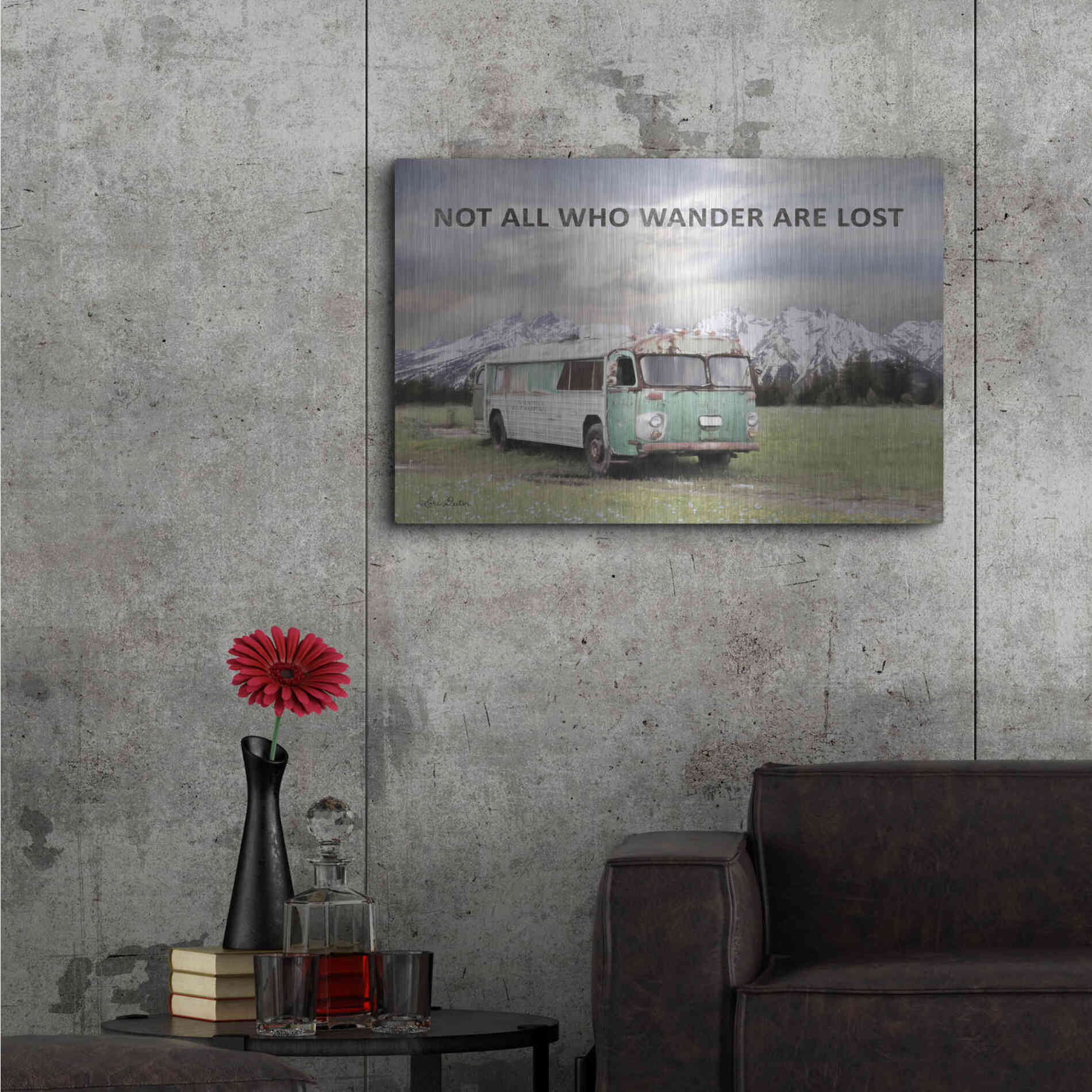 Luxe Metal Art 'Camping in Style' by Lori Deiter, Metal Wall Art,36x24
