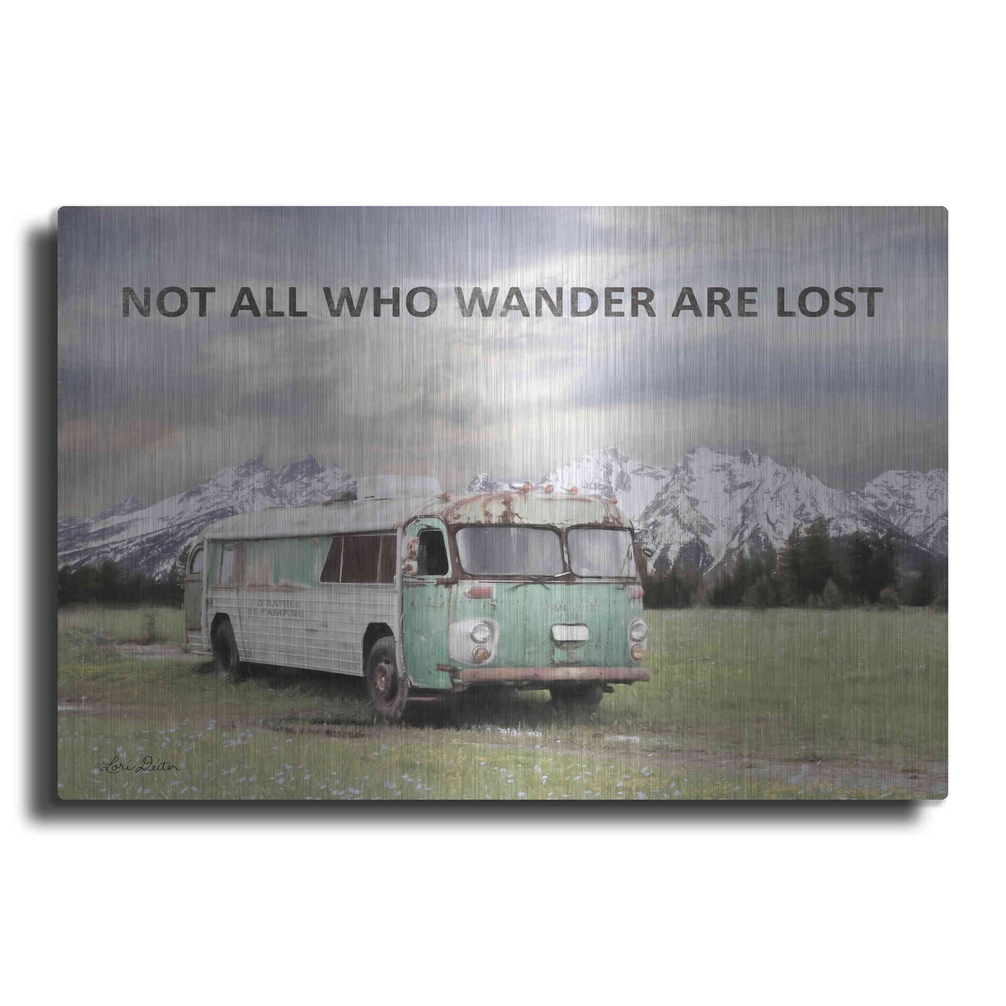 Luxe Metal Art 'Camping in Style' by Lori Deiter, Metal Wall Art