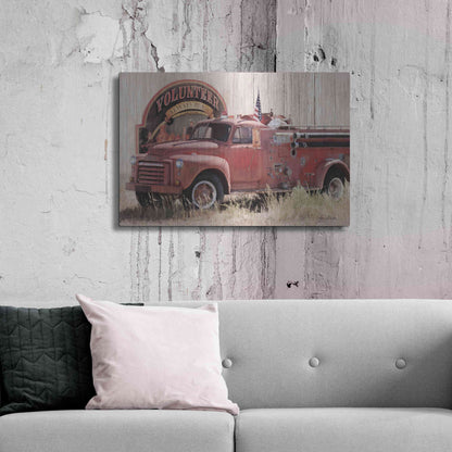 Luxe Metal Art 'Volunteer Firefighter' by Lori Deiter, Metal Wall Art,36x24