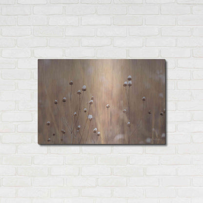 Luxe Metal Art 'Snow Capped Wildflowers' by Lori Deiter, Metal Wall Art,36x24