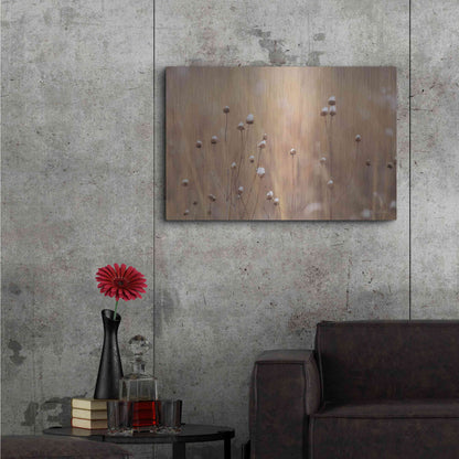 Luxe Metal Art 'Snow Capped Wildflowers' by Lori Deiter, Metal Wall Art,36x24