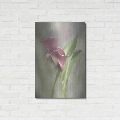 Luxe Metal Art 'Pink Calla Lily' by Lori Deiter, Metal Wall Art,24x36