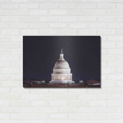 Luxe Metal Art 'US Capital at Night' by Lori Deiter, Metal Wall Art,36x24