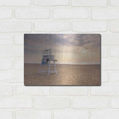 Luxe Metal Art 'Circles in the Sand' by Lori Deiter, Metal Wall Art,16x12