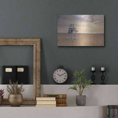 Luxe Metal Art 'Circles in the Sand' by Lori Deiter, Metal Wall Art,16x12