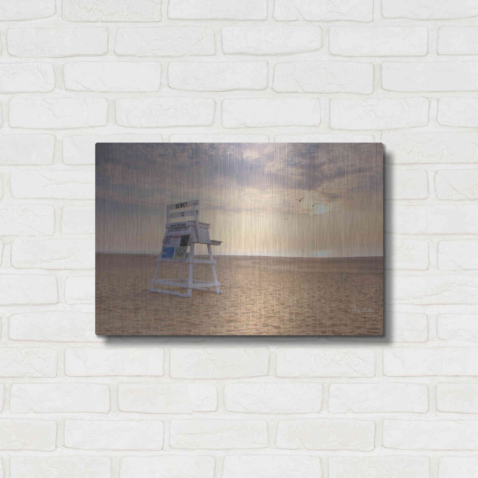 Luxe Metal Art 'Circles in the Sand' by Lori Deiter, Metal Wall Art,24x16