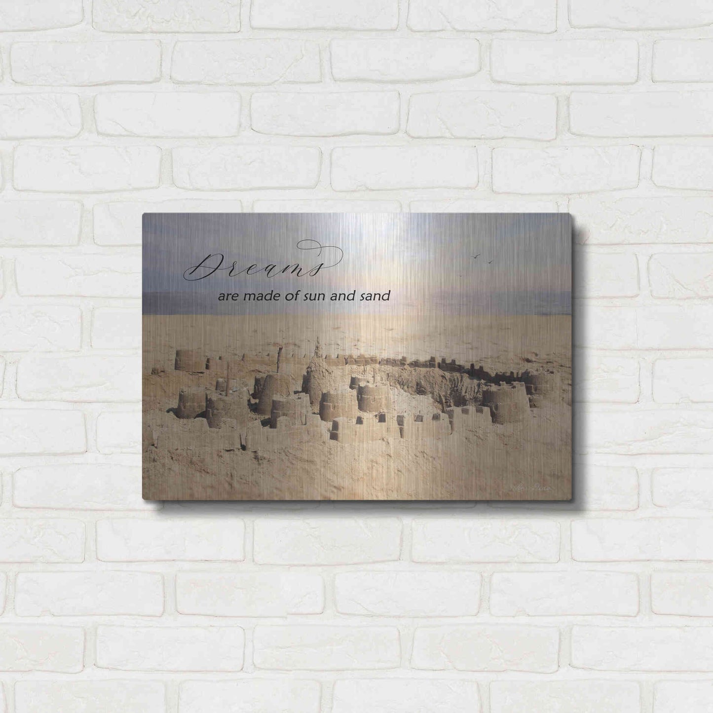 Luxe Metal Art 'Dreams' by Lori Deiter, Metal Wall Art,24x16