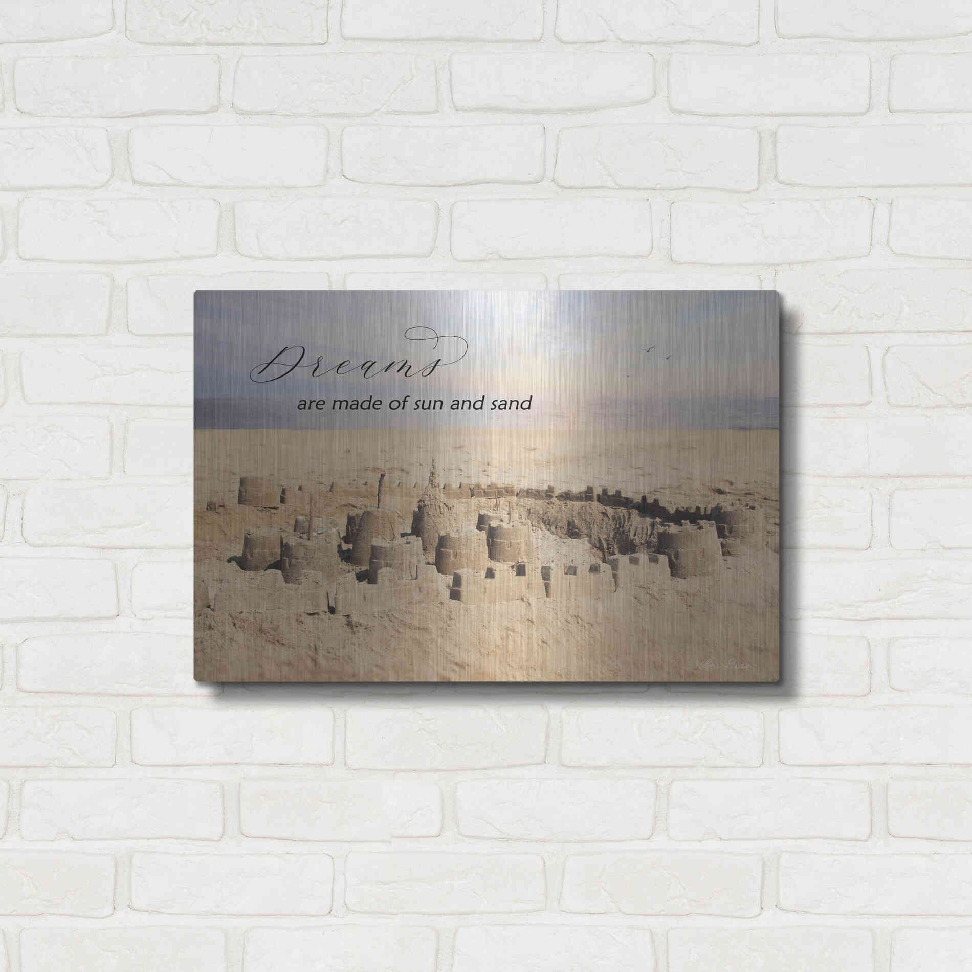 Luxe Metal Art 'Dreams' by Lori Deiter, Metal Wall Art,24x16