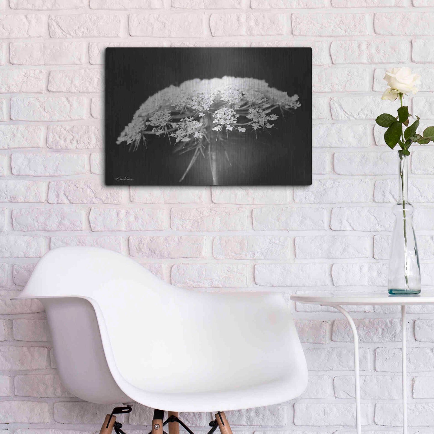 Luxe Metal Art 'Queen Anne's Lace' by Lori Deiter, Metal Wall Art,24x16