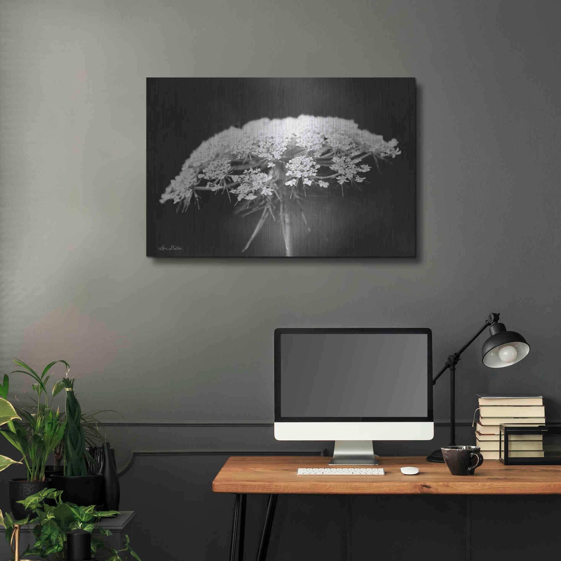 Luxe Metal Art 'Queen Anne's Lace' by Lori Deiter, Metal Wall Art,36x24