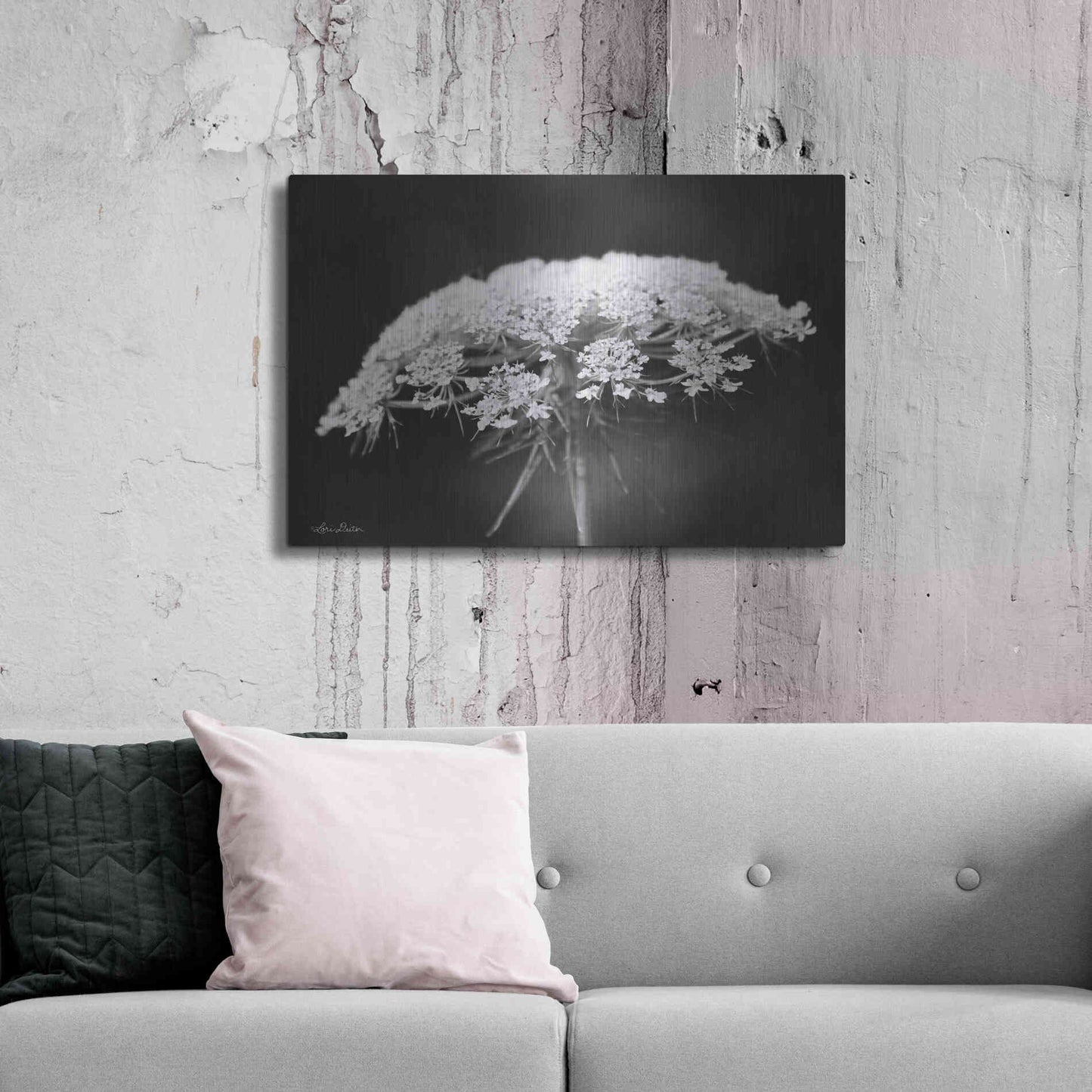 Luxe Metal Art 'Queen Anne's Lace' by Lori Deiter, Metal Wall Art,36x24