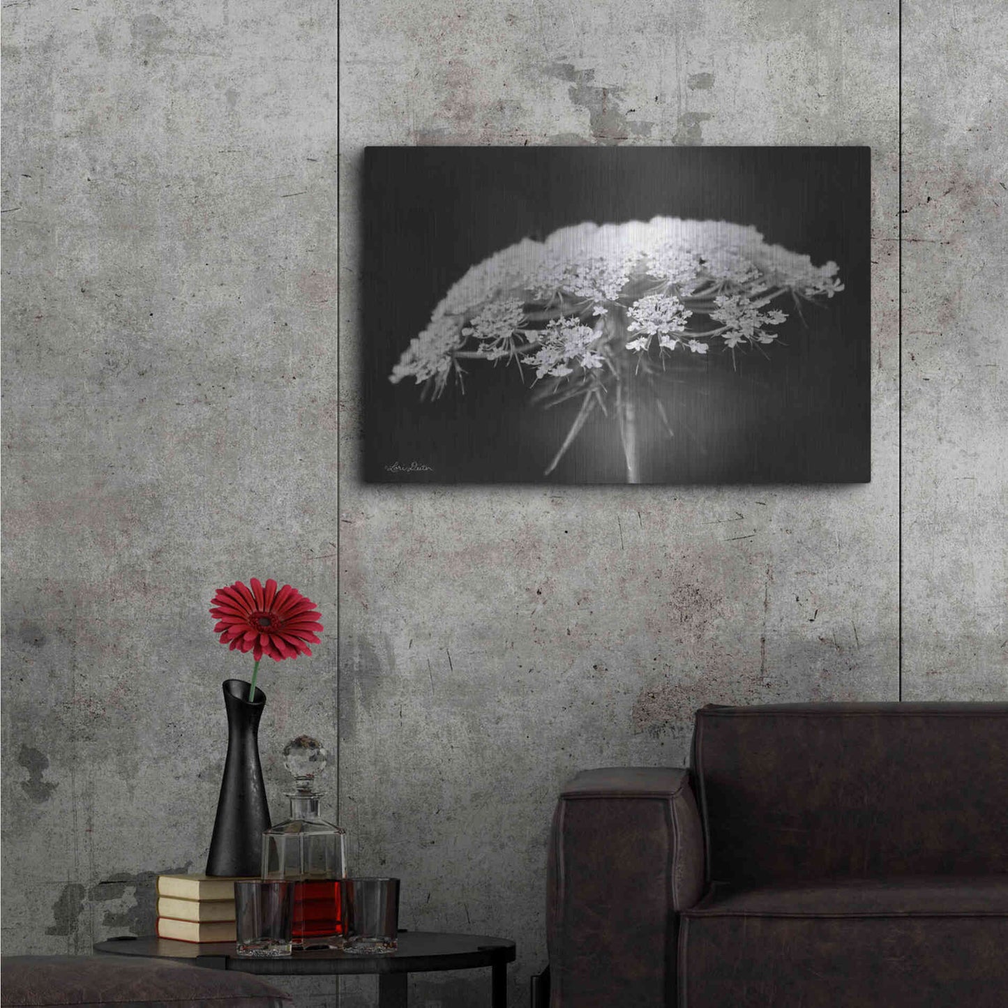Luxe Metal Art 'Queen Anne's Lace' by Lori Deiter, Metal Wall Art,36x24