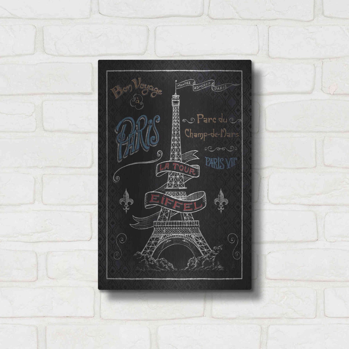 Luxe Metal Art 'Travel to Paris I' by Daphne Brissonet, Metal Wall Art,12x16