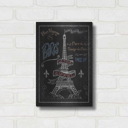 Luxe Metal Art 'Travel to Paris I' by Daphne Brissonet, Metal Wall Art,12x16