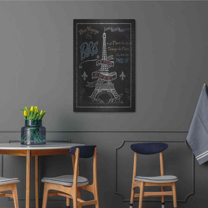 Luxe Metal Art 'Travel to Paris I' by Daphne Brissonet, Metal Wall Art,24x36