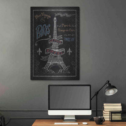 Luxe Metal Art 'Travel to Paris I' by Daphne Brissonet, Metal Wall Art,24x36
