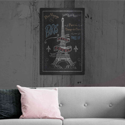 Luxe Metal Art 'Travel to Paris I' by Daphne Brissonet, Metal Wall Art,24x36